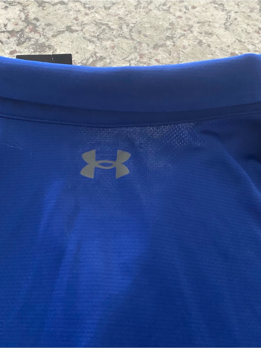Men’s Under Armour Blue Performance Polo with Grey Trim 3XLT - Picture 6 of 7